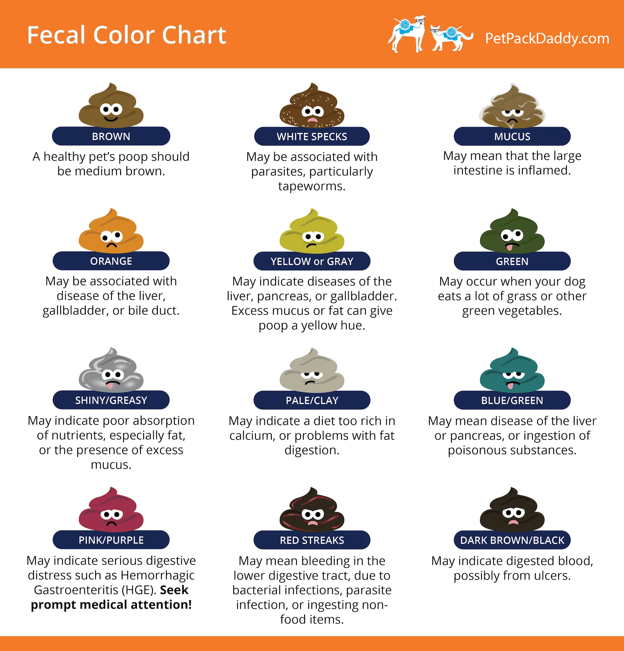 Fecal Color Chart